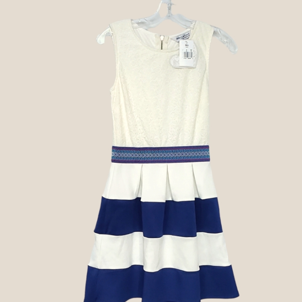 NWT SPEECHLESS SLEEVELESS STRIPED SKIRT SKATER DRESS